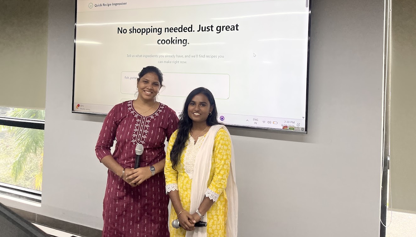 Fridge-to-Food Recipe Improviser by Harshini and Sajad