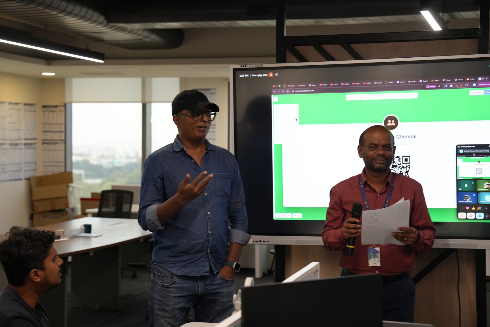 Mentors Magesh from Chennai Geeks and Veera from Ideas2IT with teams