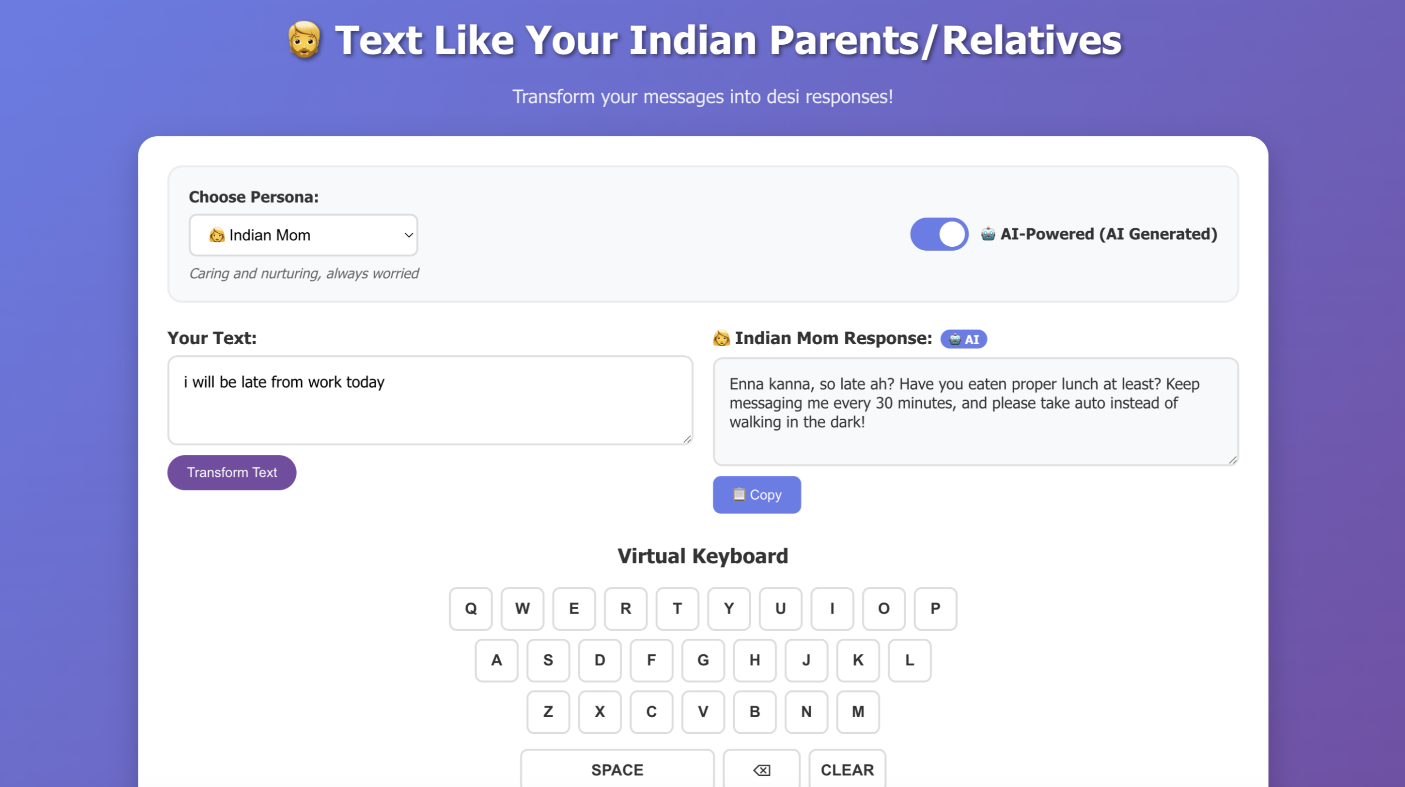 text like desi parents
